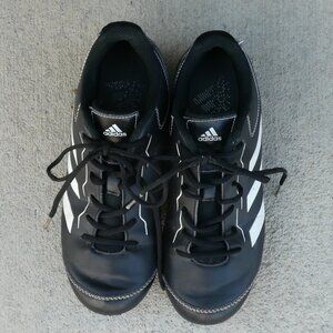 Adidas Boys Youth Size 4 1/2 Black White Cleats
